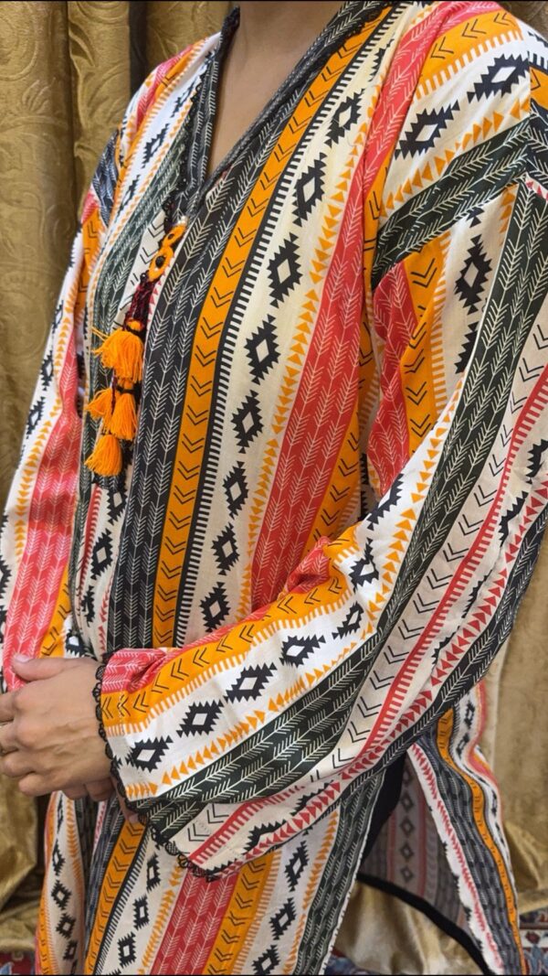 IMG-20250720-WA0007 Multicolor Striped Kurti with Black Trouser